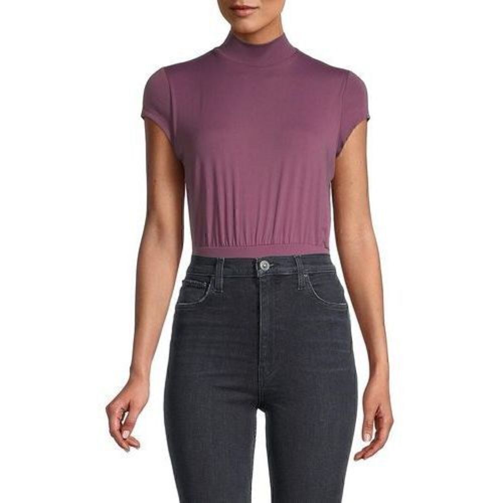 Susana Monaco Mock Neck Thong Bodysuit
